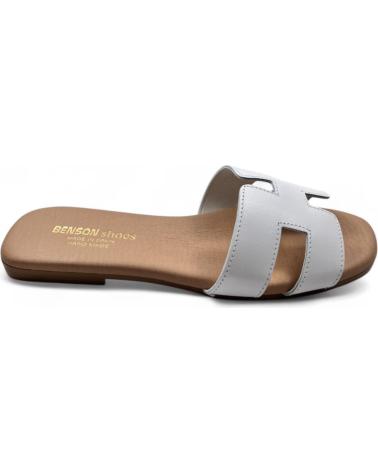 TIMBOS SANDALIA PLANA DE PIEL DE MUJER 131469 BLANCO