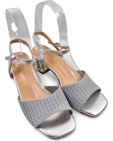 TIMBOS SANDALIA TACON VESTIR DE MUJER PLATA 131458 PLATEADO