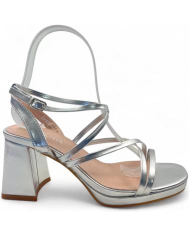 TIMBOS SANDALIA TACON FIESTA DE MUJER PLATA 131439 PLATEADO