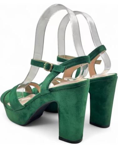 TIMBOS SANDALIA TACON PLATAFORMA VESTIR DE MUJER 131425 VERDE