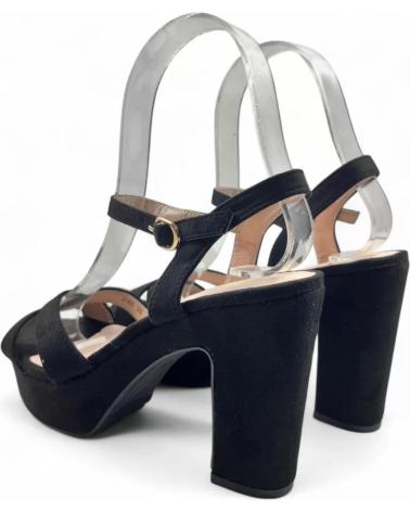 TIMBOS SANDALIA TACON PLATAFORMA VESTIR DE MUJER 131422 NEGRO