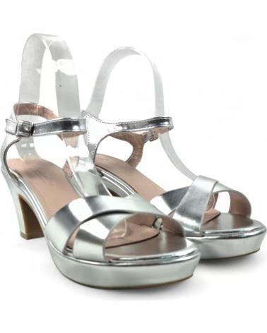 TIMBOS SANDALIA TACON PLATAFORMA FIESTA MUJER PLATA 131419 PLATEADO