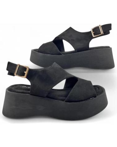 TIMBOS SANDALIA PLATAFORMA MUJER 131412 NEGRO