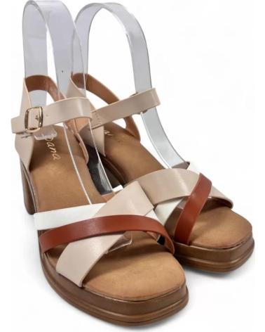 TIMBOS SANDALIA TACON MADERA MUJER 131405 BEIGE