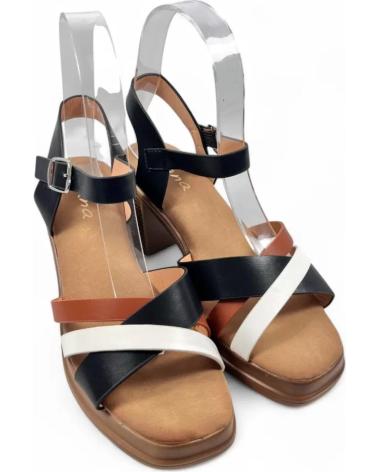 TIMBOS SANDALIA TACON MADERA MUJER 131404 NEGRO