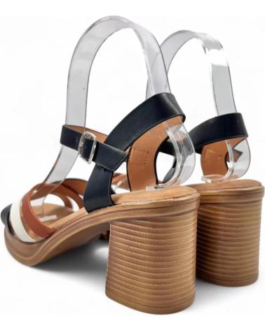 TIMBOS SANDALIA TACON MADERA MUJER 131404 NEGRO