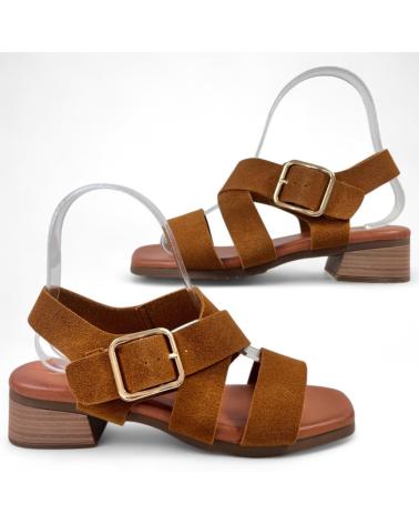 TIMBOS SANDALIA TACON VESTIR DE MUJER CAMEL 131394 MARRóN