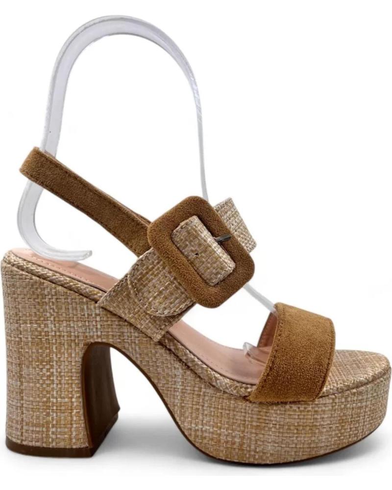 TIMBOS SANDALIA TACON PLATAFORMA MUJER CAMEL 131391 MARRóN
