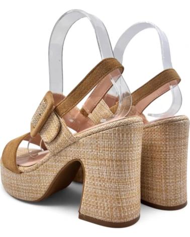 TIMBOS SANDALIA TACON PLATAFORMA MUJER CAMEL 131391 MARRóN