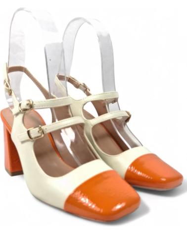 TIMBOS TACON DESTALONADO MUJER BLANCO 131093 NARANJA