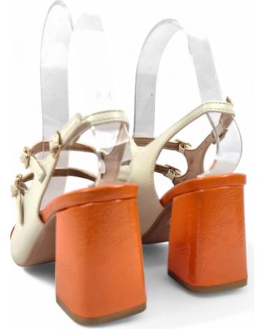 TIMBOS TACON DESTALONADO MUJER BLANCO 131093 NARANJA