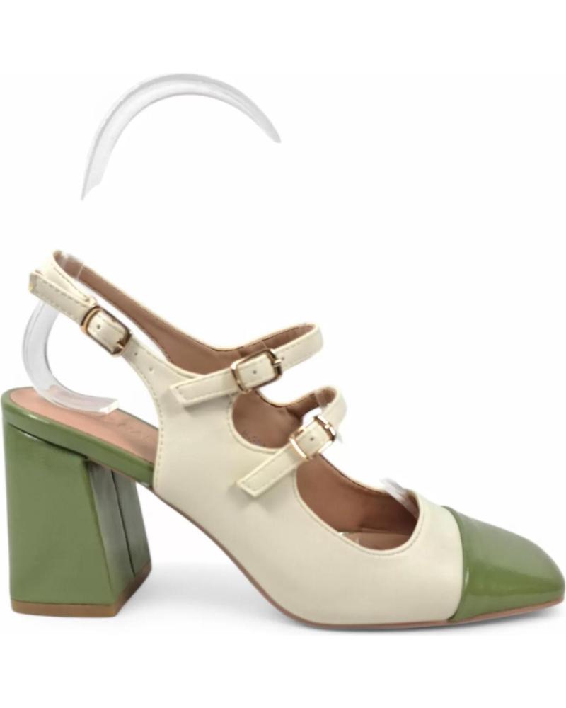 TIMBOS TACON DESTALONADO MUJER BLANCO 131092 VERDE
