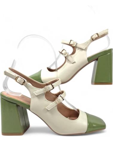 TIMBOS TACON DESTALONADO MUJER BLANCO 131092 VERDE
