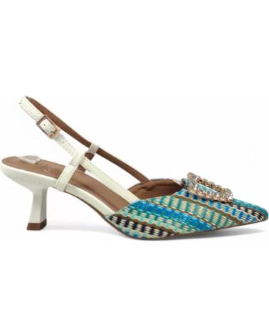 TIMBOS TACON DESTALONADO MUJER VERDE 131087 BLANCO