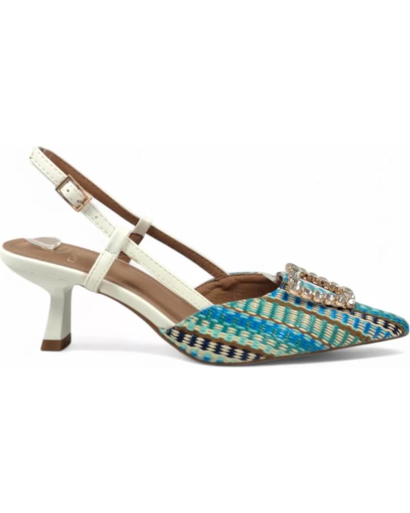 TIMBOS TACON DESTALONADO MUJER VERDE 131087 BLANCO