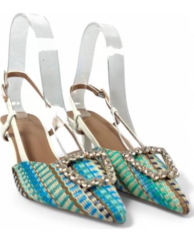 TIMBOS TACON DESTALONADO MUJER VERDE 131087 BLANCO