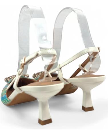 TIMBOS TACON DESTALONADO MUJER VERDE 131087 BLANCO