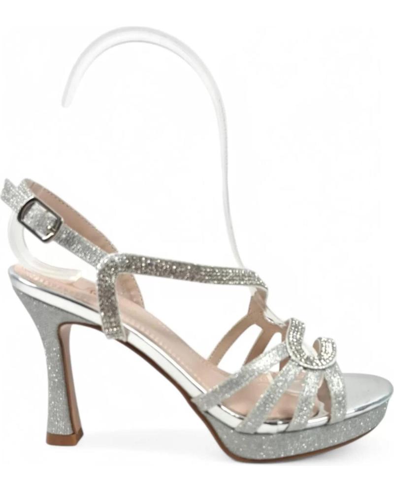 TIMBOS SANDALIA TACON FIESTA MUJER PLATA 131083 PLATEADO