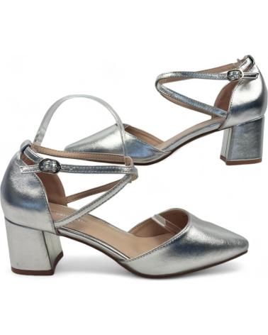 TIMBOS SANDALIA TACON ANCHO FIESTA MUJER PLATA 130769 PLATEADO