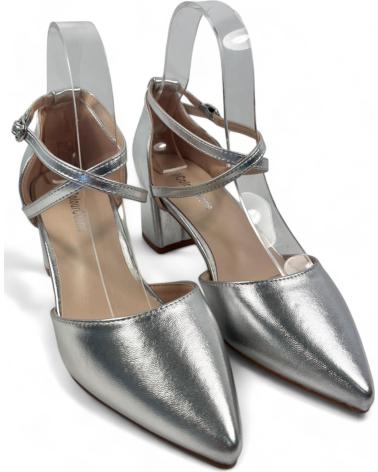 TIMBOS SANDALIA TACON ANCHO FIESTA MUJER PLATA 130769 PLATEADO