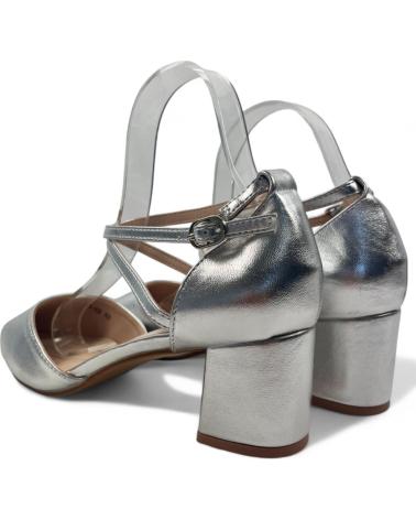 TIMBOS SANDALIA TACON ANCHO FIESTA MUJER PLATA 130769 PLATEADO