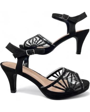 TIMBOS SANDALIA TACON FIESTA MUJER 129980 NEGRO