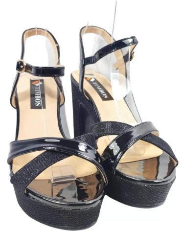 TIMBOS SANDALIA TACON FIESTA MUJER 129713 NEGRO