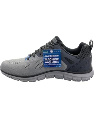 SKECHERS SPORT TRACK-BROADER MEMORY FOAM HOMBRE GRIS/CARBÓN 232698-GYCC GYCC