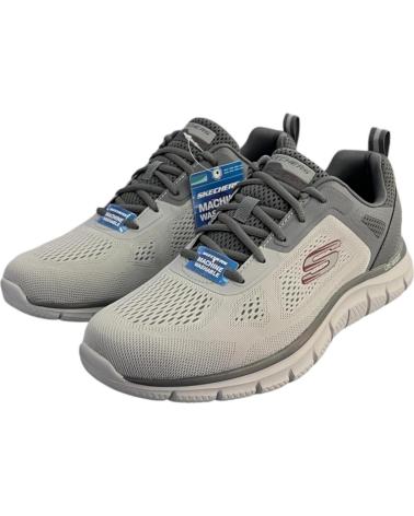 SKECHERS SPORT TRACK-BROADER MEMORY FOAM HOMBRE GRIS/CARBÓN 232698-GYCC GYCC