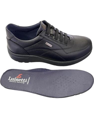 LUISETTI SCHWARZE NAPPA-LEDERSCHUHE MIT ELASTISCHEN SCHNÜRSENKELN MODELL 31018NA VARIOS COLORES