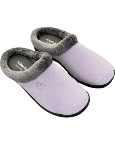 PLUMAFLEX PANTOFOLE CASA 12230 HOLLAND SENZA TACCO LILLA CON RICAMO PIUMA MORADO