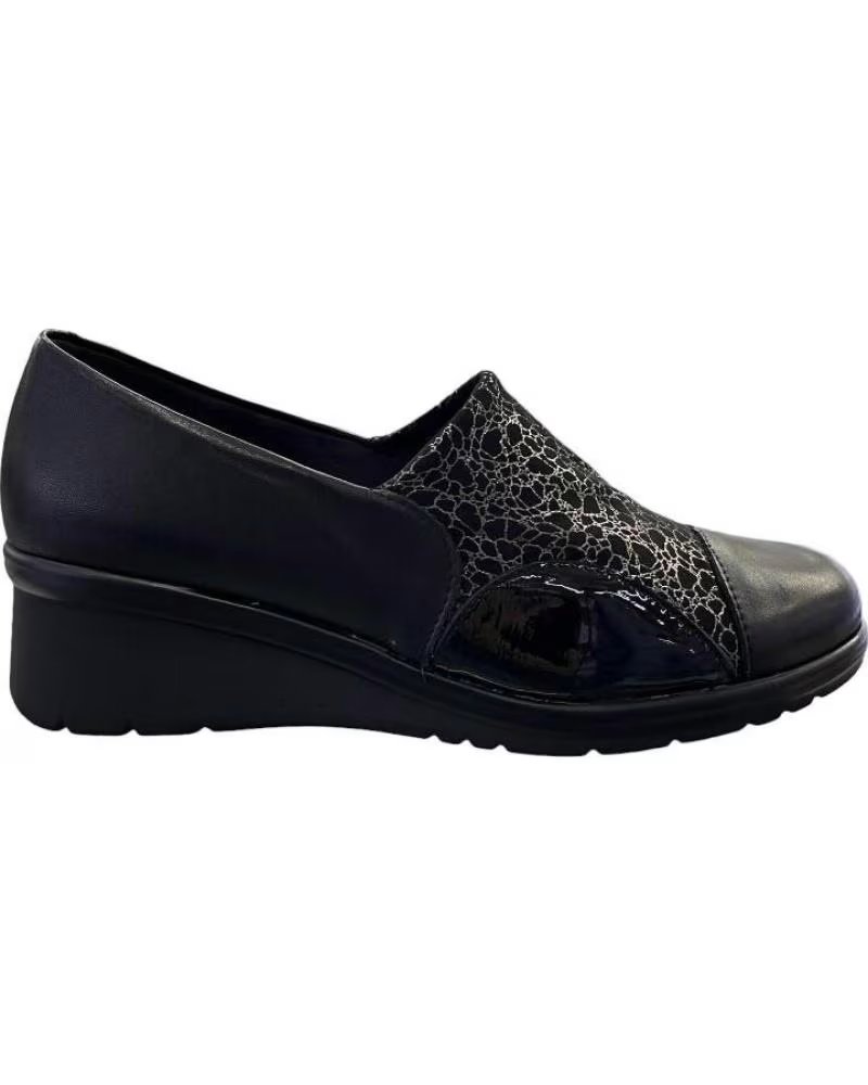 Mocassins De Mujer PITILLOS 5322 PIEL-LICRA NEGRA  NEGRO