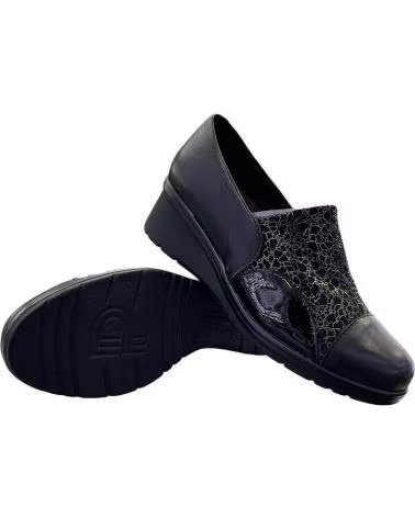 Mocassins De Mujer PITILLOS 5322 PIEL-LICRA NEGRA  NEGRO
