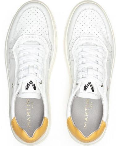 MARTINELLI NEWHAVEN 1660-2825S1 WHITE SPORTS SNEAKERS WITH YELLOW DETAIL BLANCO