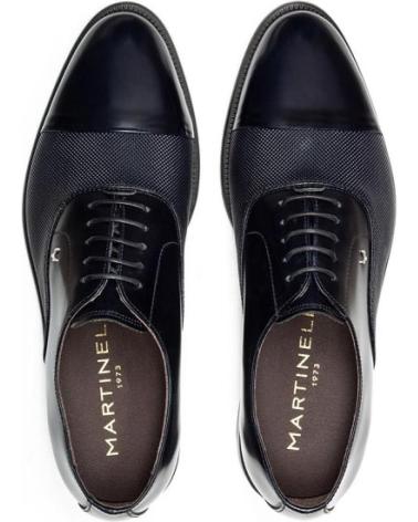 MARTINELLI ARLINGTON 1691 CHAUSSURES RICHELIEU EN CUIR BLEU AZUL