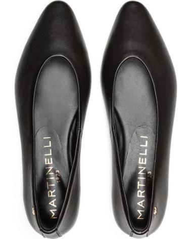 BALLERINE MARTINELLI VESCIA S009 IN PELLE NERA NEGRO