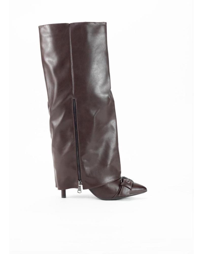 KESLEM 9386 STIEFELETTEN MIT NIEDRIGEM ABSATZ BRAUN MARRON