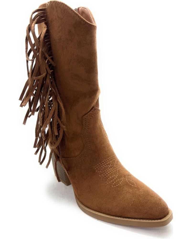 CHIC VISION BOTIN MUJER ANTELINA FLECOS TACON CREMAL MARRóN