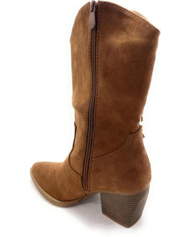 CHIC VISION BOTIN MUJER ANTELINA FLECOS TACON CREMAL MARRóN