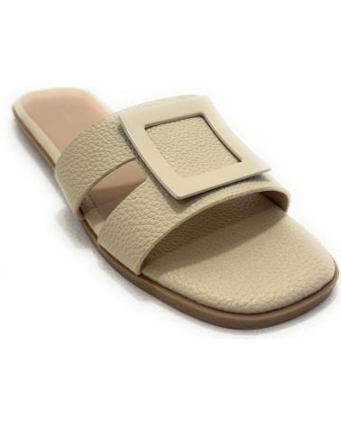 CHIC VISION SANDALIAS METIDAS ZUECO HEBILLA VESTIR P BEIGE