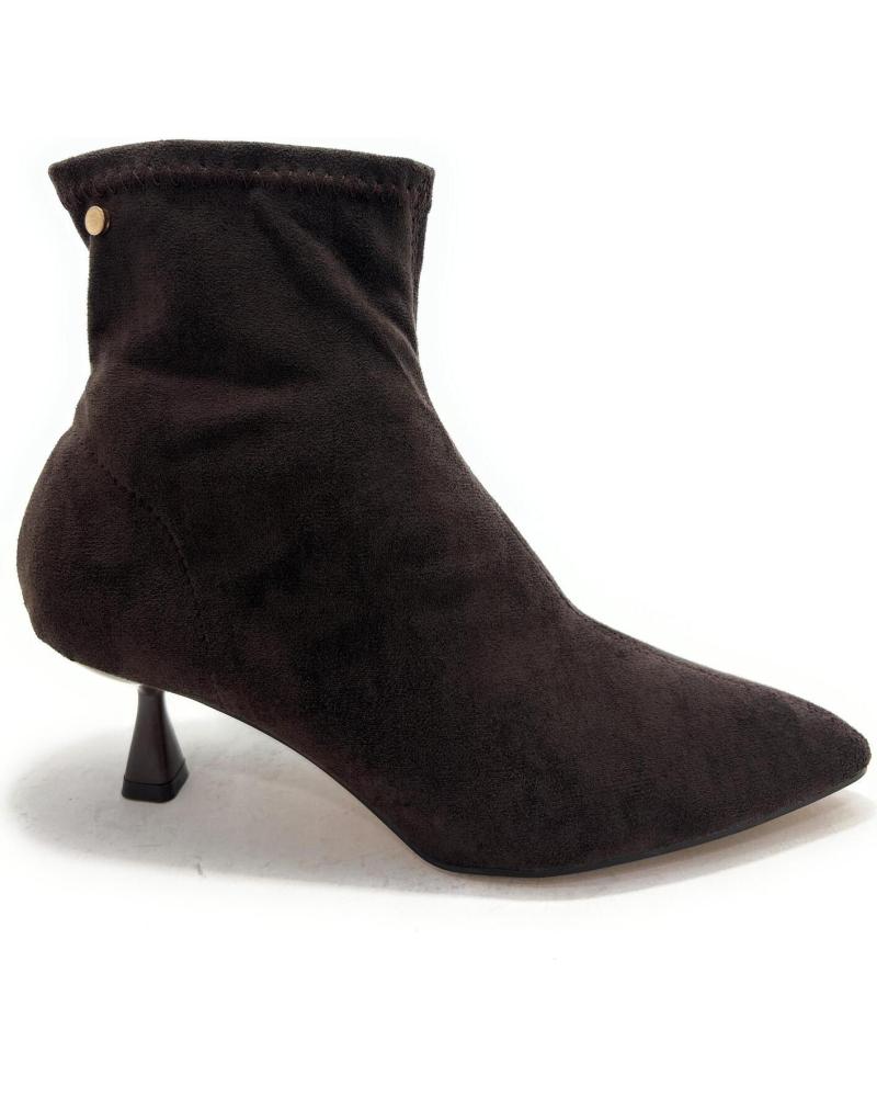 KISS LEISS BOTINES MUJER VESTIR ELASTICOS CREMALLER MARRóN