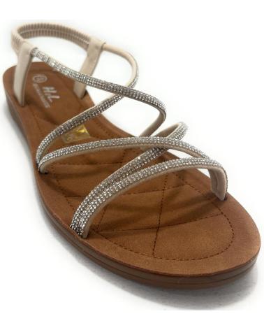 HUALUN SANDALIAS MUJER CUNA TIRAS BRILLANTES CO BLANCO