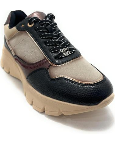 HUALUN DEPORTES CASUAL DOBLE PISO CORDON CONFOR NEGRO