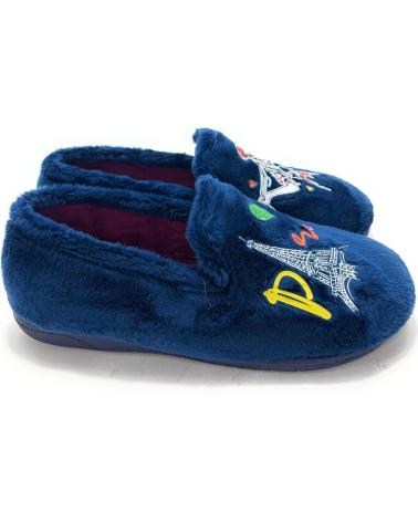 ALCALDE ZAPATILLAS CASA MUJER CERRADA PARIS CO AZUL