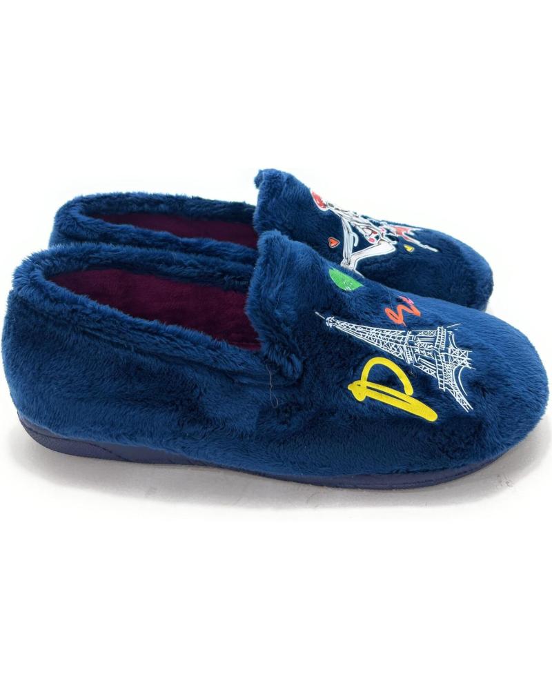 ALCALDE ZAPATILLAS CASA MUJER CERRADA PARIS CO AZUL