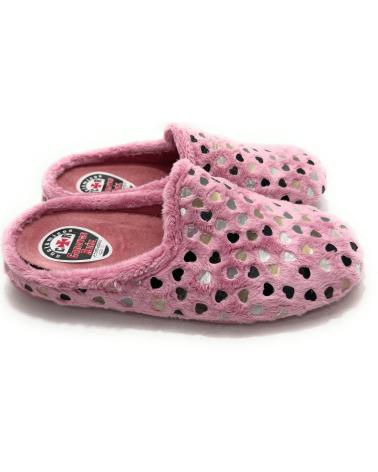 ALCALDE ZAPATILLAS CASA MUJER ANATOMICAS CORAZON ROSA