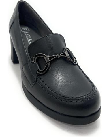 PITILLOS ZAPATO MOCASIN TACON HEBILLA CO NEGRO
