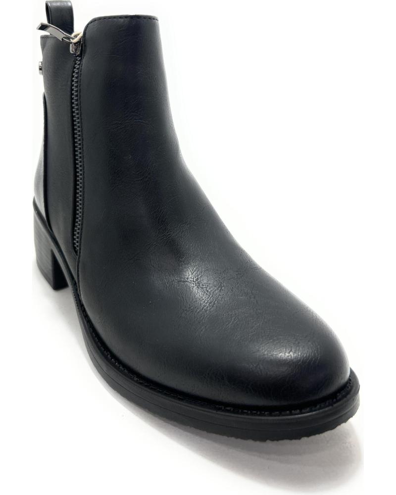 MYSOFT BOTIN MUJER TACON BAJO CREMALLERA NEGRO