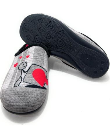 ALCALDE ZAPATILLAS CASA MUJER CORAZON CONFORT GRIS