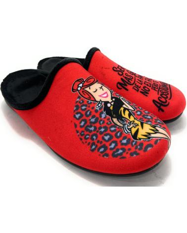 ALCALDE ZAPATILLAS CASA MUJER SER LA MAS GUAPA ROJO